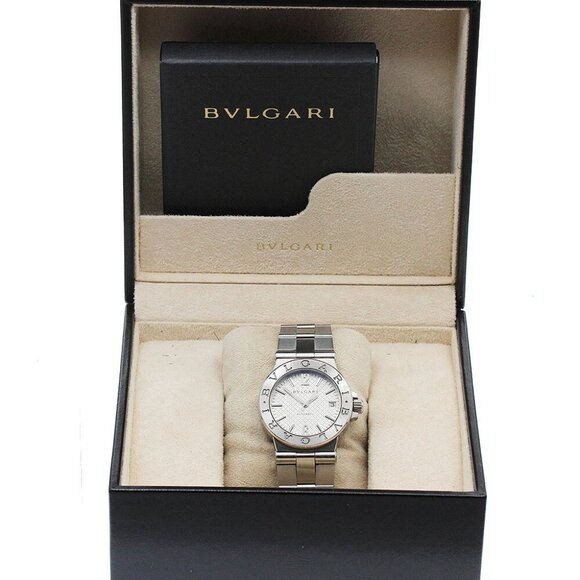BVLGARI Diagono DG35S Date Silver Dial Automatic Men's Watch - Picture 1 of 12